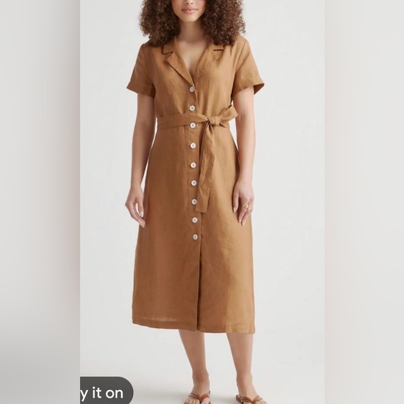 Quince Dresses & Skirts - Quince 100% European Linen Button Front Dress
